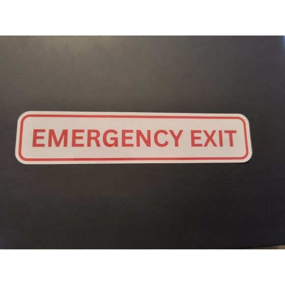 Emergency Exit Sign Vinyl Decal Sticker Waterproof (2 Pack) - Picture 1 of 3